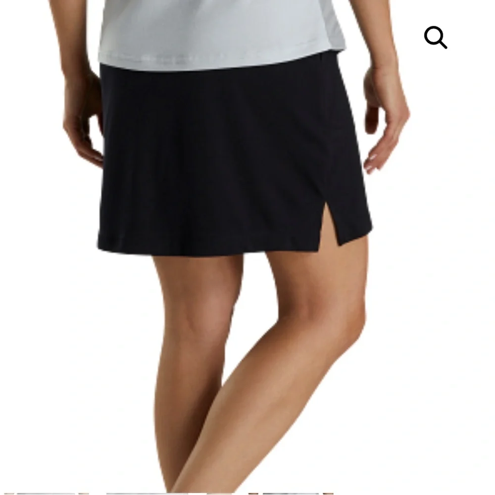 NEW! FootJoy Performance Interlock Knit Skort Black Shorts Skirt Pockets Size S